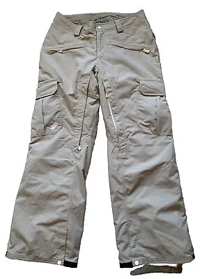 Vans Womens Large Uk 12 32-33” Waist 10k Cargo Snowboard Pants Ski Trouser Grey • £49.99