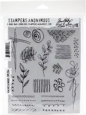 Tim Holtz Cling Stamps 7 X8.5  Mini Media Marks • $30.08