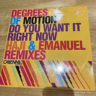 Degrees Of Motion - Do You Want It Right Now 12  (Vinyl) • £4