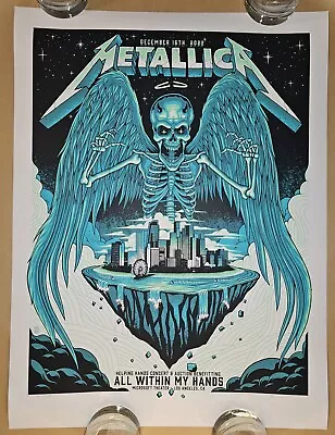 Metallica Los Angeles Poster My Helping Hands VIP Poster AP SIGN X/50 2022 Mazza • $109.99