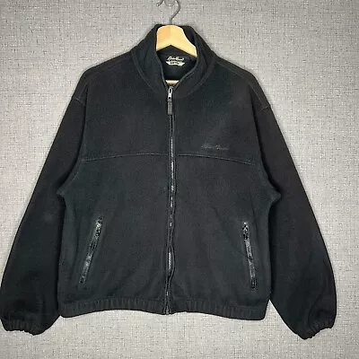 VTG Eddie Bauer EBTEK Jacket Men's S Black Full Zip Fleece • $14.99