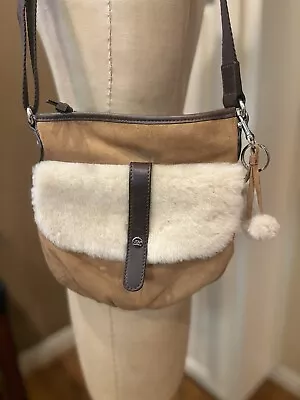 Women's Ugg Sheepskin Suede Crossbody Shoulder Bag Strap D4 • $45