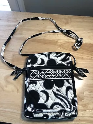 Vera Bradley Mini Hipster Black White Geometric Crossbody Messenger • $13.20