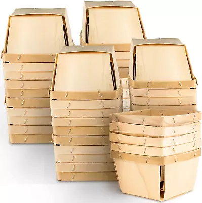 Wooden Gift Baskets 25 Pack For Picking Fruit Or Arts Crafts And Decor Square  • $54.99