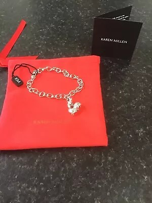 Brand New Karen Millen Silver Bracelet With Charmrare Style  • £29.99