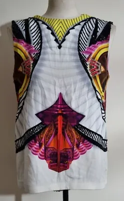 Manish Arora Paris Silk Multicolored Printed Embroidered Top Size S • $94.74