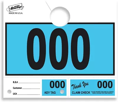 Versa-Tags 1000 Blue Car Dealer Service Hang Tags Service Dispatch Numbers Key • $77.97