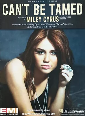 Miley Cyrus Can't Be Tamed Sheet Music 2010 Piano Vocal Guitar • $3.79