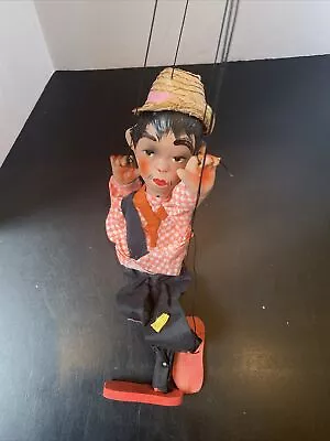 VTG  Mexican Wooden Man Marionette Stringed Puppet  16” Folk Art • $12.53