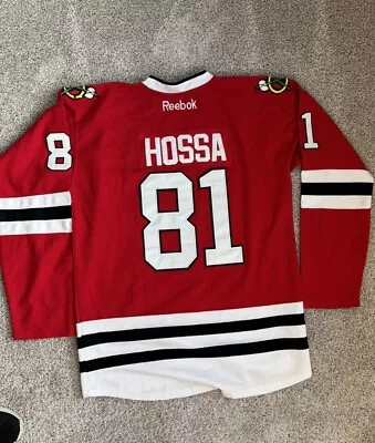 Red Reebok CCM Chicago Blackhawks Marian Hossa Jersey Men's Size 50 • $60