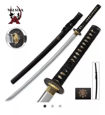 Musha Katana Sword Full Tang 1045 High Carbon Steel Musashi Hand Forged • $44.99