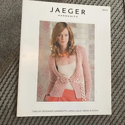 Jaeger Handknits 12 Designer Knitting Patterns Book JB43 • £4.50