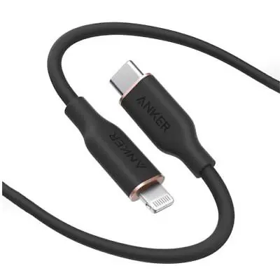 $13.51 • Buy ANKER PowerLine Soft USB-C To Lightning 1.8 Metre - Black [A8663H11]