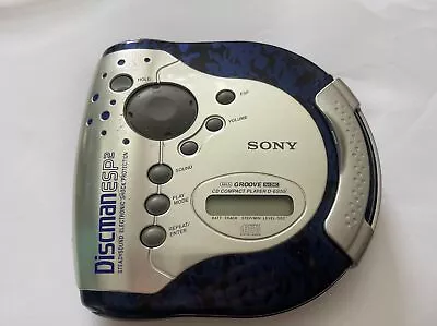 Retro Sony Blue Sport Discman - Portable CD Player (D-ES55) RARE COLOURING • $634.14