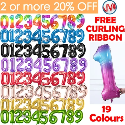 £1.84 • Buy Helium Giant Number Balloons Foil Large Helium Air 32  40  Birthday Age Party