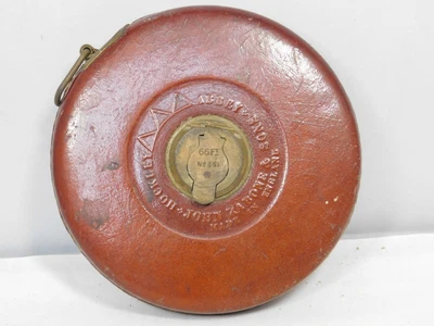£19.99 • Buy Vintage John Rabone & Sons Leather Cased Hockley Abbey Tape Measure 66ft No. 251