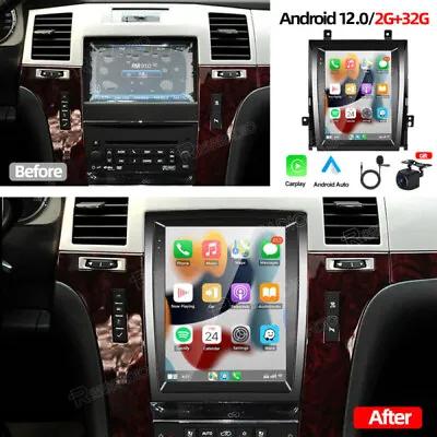 Apple Carplay For Cadillac Escalade 2007-2014 9.7 Android13 Car Stereo GPS Radio • $198.99