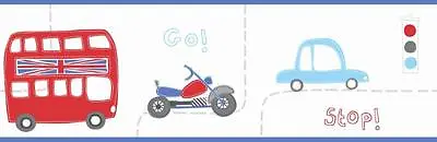 Rush Hour Childrens Kids Boys Girls Cars Bus Motorbike  Wallpaper Border New • £7.93