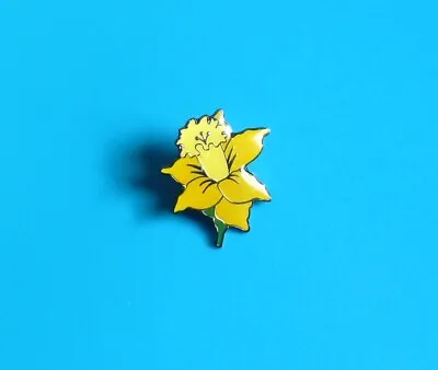 Daffodil Flower Stud Pin Badge Charity. • £3.99