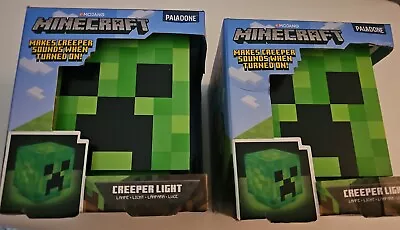 Minecraft Creeper Light W Sound Table Desk Lamp Night Light Mood Room Decor Icon • $20