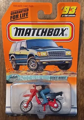 Vintage 1998 Matchbox Mountain Cruisers Dirt Bike W/Driver #93/100 Series 19 NIP • $8.99