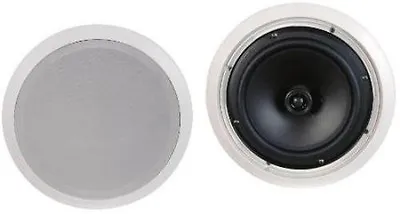 NEW (2) 8  Ceiling In Wall Stereo Speakers.Pair.8 Ohm.Flush Mount.10.75  Frame • $49