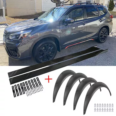 For Subaru Forester Fender Flares Wide Wheel Arches + Side Skirt Extensions Kits • $129.86