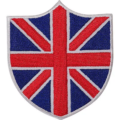 £2.79 • Buy UK Flag Embroidered Iron Sew On Shield Patch Union Jack British Embroidery Badge