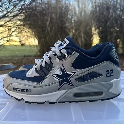 Nike Air Max 90 ID By You Dallas Cowboys Sneaker Shoes Men’s 11 2014 Blue Gray • $150
