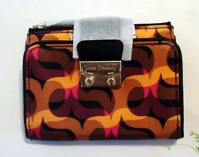 NWT Vera Bradley Pushlock Wallet In Modern Lights With Black Cards ID Folder • $25