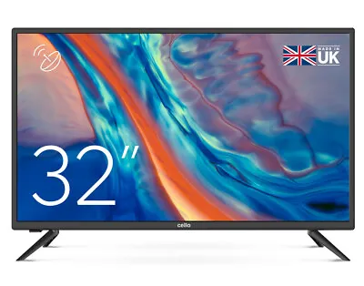 CELLO 32  INCH FREEVIEW HD LED TV 3 X HDMI & USB MADE IN UK. EASY USE BASIC TV • £139.99