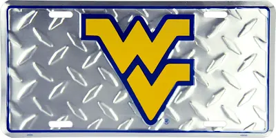 West Virginia University Mountaineers Diamond  Embossed Metal License Plate Sign • $8.99