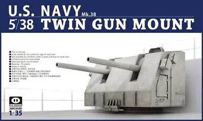 1/35 Pig Models USN 5 /38 Twin Gun Mount Turret Plastic Model Kit • $51.91