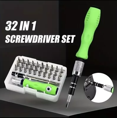 32 In 1 Small Screwdriver Bit Set Precision Magnetic Portable Repair Tool Kit • £6.49