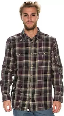 Vans Off The Wall Men's Long Sleeve Plaid Flannel Chest Pocket Button Up Shirt • $29.99