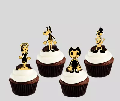 Bendy & The Ink Machine Edible Wafer Card  Stand-up Cupcake Toppers (uncut) • $6.99