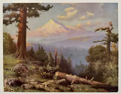 Mt. Hood Oregon 8.5 X 11 Vintage R. Atkinson Fox Landscape Print • $29.99