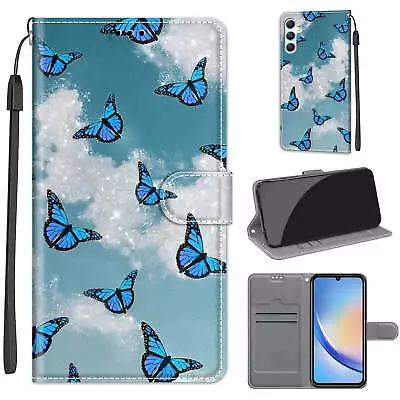 Magnetic Butterfly Leather Flip Stand Card Slots Covers For Various Phone Case • $7.99