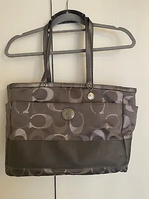 Coach Signature Stripe Diaper Baby Bag Tote/Coach Bag • $145