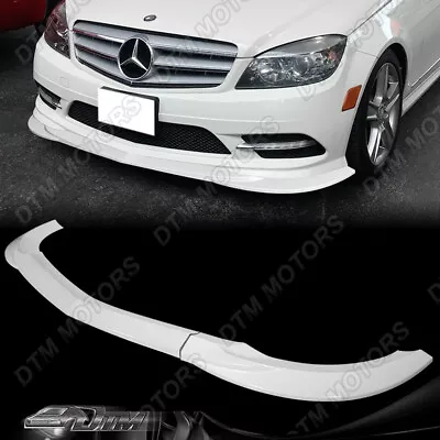 For 08-11 Mercedes C300 C350 Sport W204 Painted White Front Bumper Lip Spoiler • $95.99