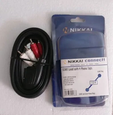 £2.99 • Buy Nikkai Connect SCART To  4x Phono Plugs Lead 1.5m Maplin