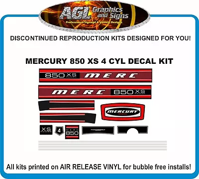 MERCURY 850 XS Outboard Reproduction Decal Kit 4 Cyl Model 85 • $51.72