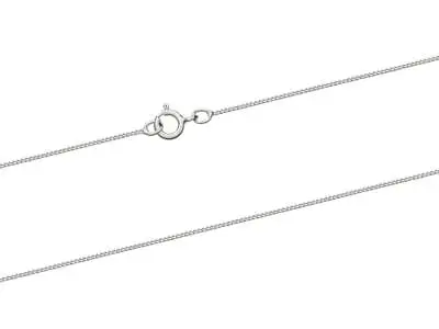 9ct White Gold Diamond Cut Curb Jewellery Chain 16-20  Necklace • £153.60