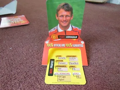 Rare Teddy Sheringham Manchester United  Pop Up Trade Card 1999   • £0.99