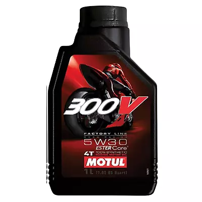 Motul 300V Factory Line Road Racing 5W30 100% Synthetic Oil 104108 1L 1 Pack • $23.63