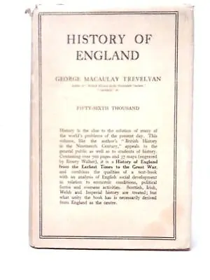 History Of England (George Macaulay Trevelyan - 1928) (ID:91299) • £11.98