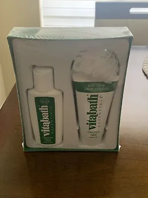 Vitabath Original Spring Green Essentials Gift Set  Body Crème & Gelee NOS Pouf • $35.99