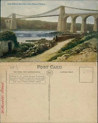 Menai Bridge From Menai Town 3315 Textured Variant Photochrom  • £4.60