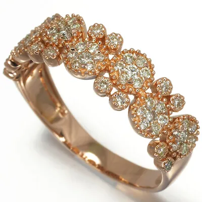 Diamond 0.50ct Milgrain Ring 18K 750 Rose Gold • $548.86