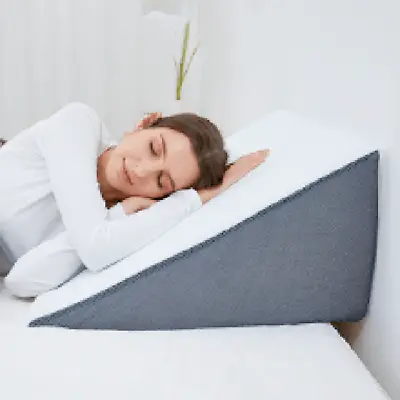 Memory Foam Bed Couch Wedge Pillow Sleep Reflux Pillow Washable Cover 24x24x8  • $39.98